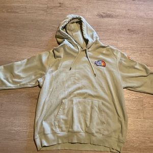 Large North Face sea foam green hoodie